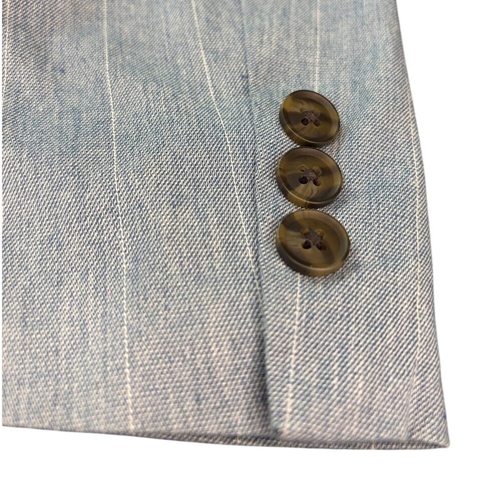 Boys Blue Pinstripe Suit Jacket Blazer by Cat & Jack Size 7 Dressy Casual - Picture 5 of 7